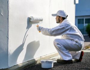 外壁塗装作業風景